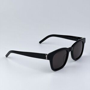 Saint Laurent SLM124 001 BRAND NEW Sunglasses Black Grey Square Unisex